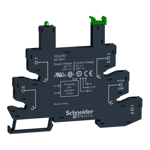 SSLZRA1 - SSL RELAY SPRING SOCKET, 5VDC/24VDC. Sold in units of 1
