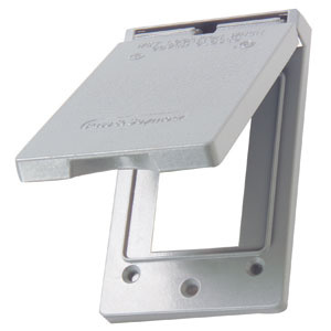 CA26GV - WP 1 GANG VERTICAL DÉCOR/GFCI COVER GREY. Sold in units of 1