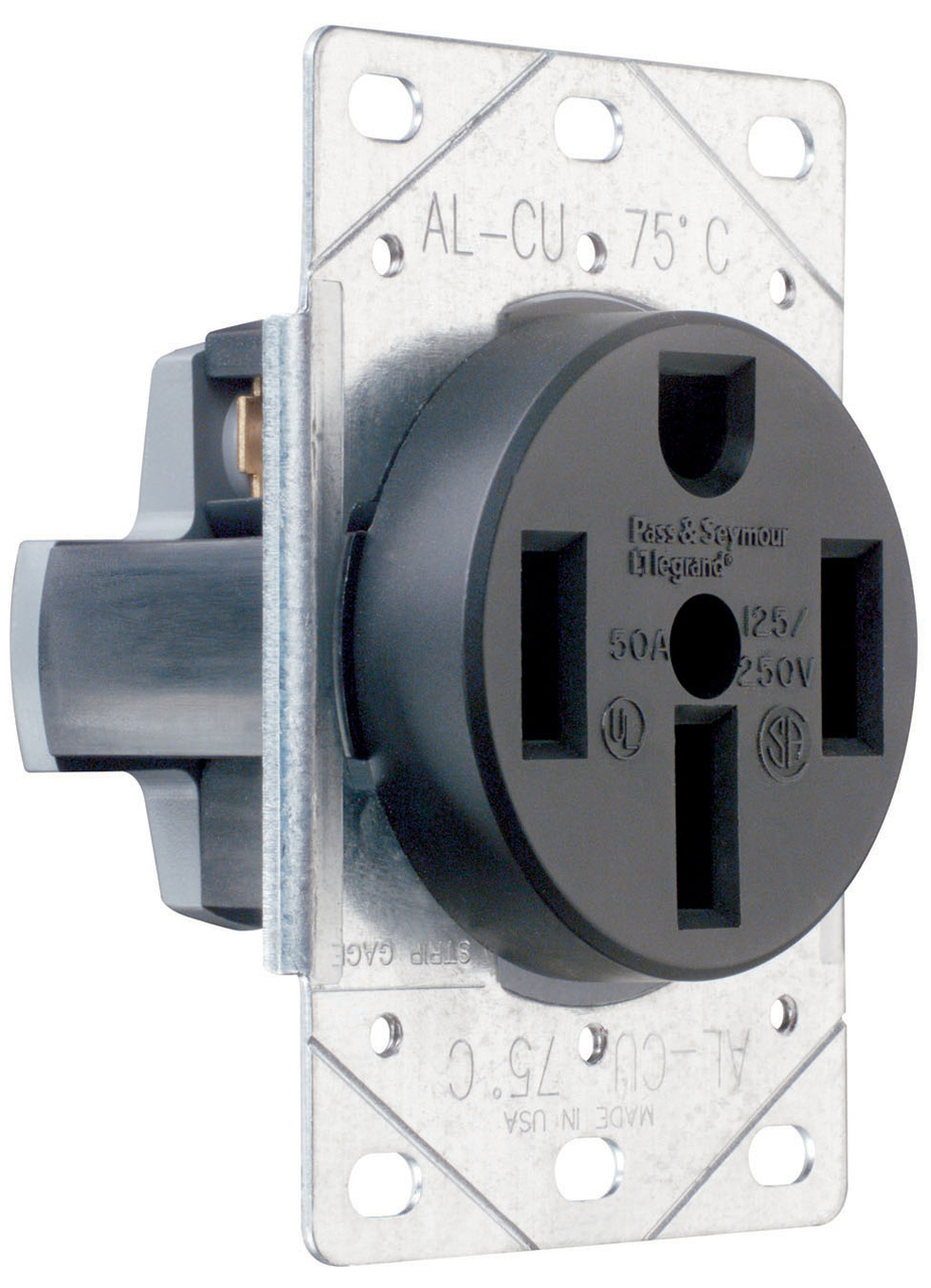 3894 - 50A 125/250V 3P 4WIRE GROUNDING FLUSH RECEPTACLE. Sold in units of 1
