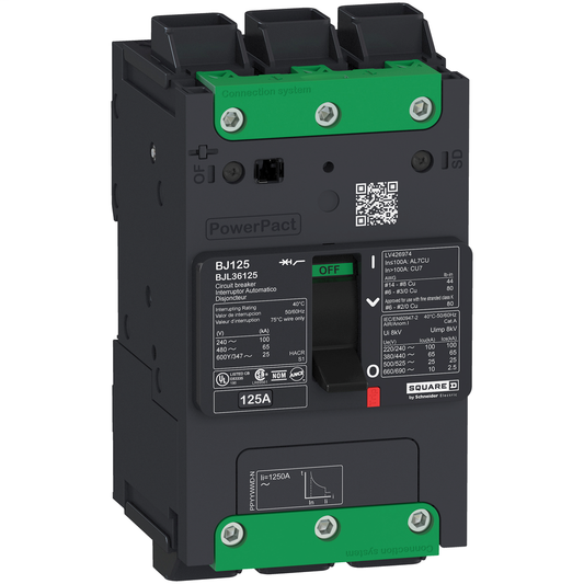 BGL36125 - MOLDED CASE CIRCUIT BRKR 600Y/347V 125A. Sold in units of 1