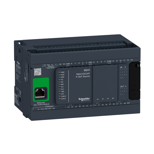 TM241CEC24T - CNTL M241,24IO TR.SOURCE ETH. CAN MASTER. Sold in units of 1