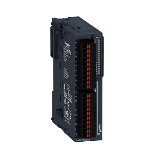 TM3DQ16TG - MODULE TM3-16 SORTIES TR.PNP RESSORT. Sold in units of 1