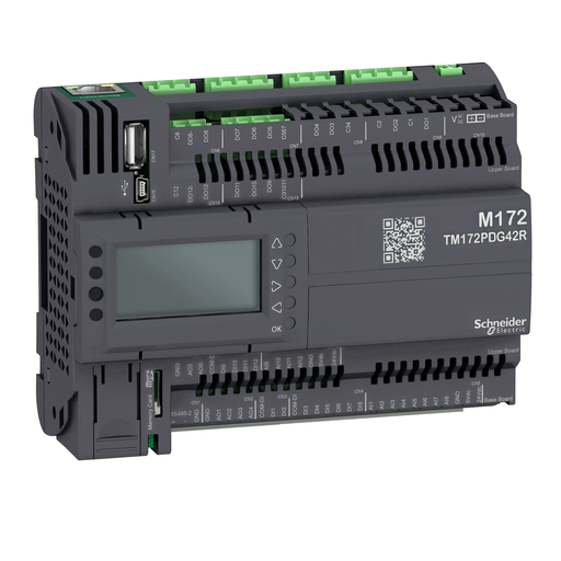TM172PDG42R - CONTROLLER,M171/M172/M173, MODICON M172, PERFORMANCE, DISPLAY, 42 IO, ETHERNET, MODBUS. Sold in units of 1