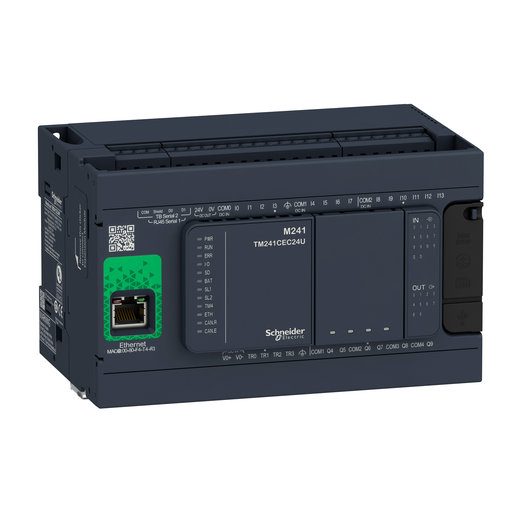 TM241CE24R - CONTROLLER M241-24IO RELAY ETHERNET. Sold in units of 1