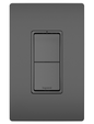 RCD11BK - RADIANT 2 SINGLE-POLE SWITCHES, SP+SP, BLACK. Sold in units of 1