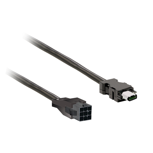 VW3M5D1AR50 - POWER CABLE 5M SHIELDED 0,82MM*2, BCH2 F. Sold in units of 1