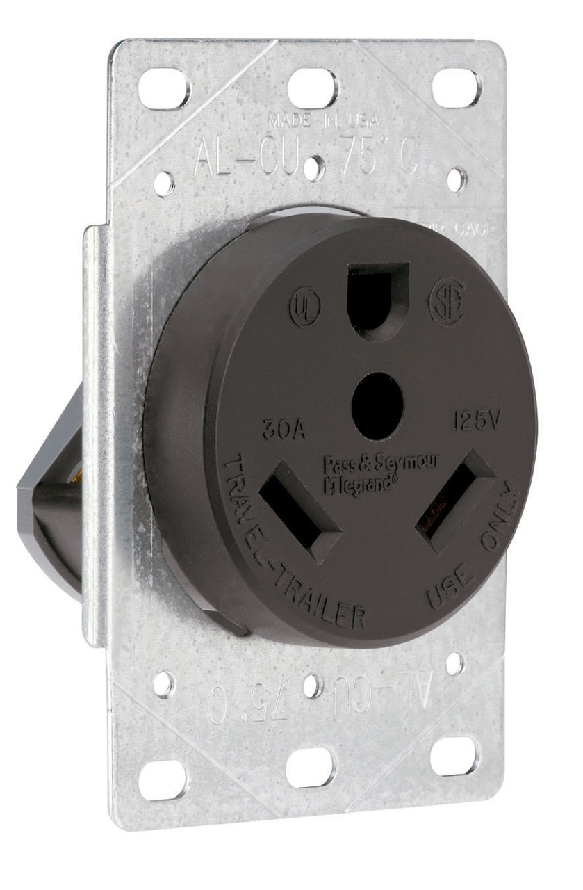 3830 - 30A 125V 2P 3WIRE GROUNDING FLUSH RECEPTACLE. Sold in units of 1
