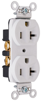 CRB5362W - 20A 125V STRAIT BLD CONST GRD DUP RECPT WHITE. Sold in units of 1