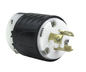 L520P - TURNLOK 20A 125V 2P 3 WIRE BLACK BACK WHITE FRONT BODY PLUG. Sold in units of 1