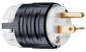 PS5466X - 20A 250V STRAIT BLD EHU SPEC GRD PLUG BLACK & WHITE. Sold in units of 1