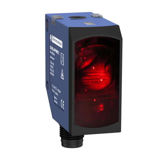 XUK8LAPPNM12 - PHOTOELECTRIC SENSORS XU,  LASER SENSOR, XUK, BACKGROUND SUPPRESSION, SN 0,8 M -10...30 VDC M12. Sold in units of 1