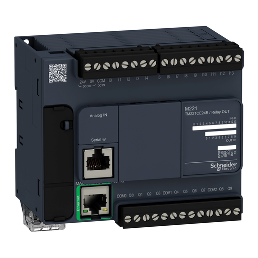 TM221CE24R - CNTL M221-24IO RELAY ETHERNET COMPACT. Sold in units of 1