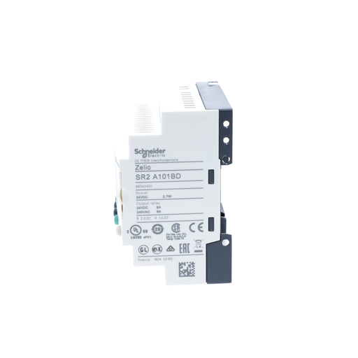 SR2A101BD - ZELIO LOGIC SR2 SR3, 10 IO, 24V DC, NO CLOCK, DISPLAY. Sold in units of 1