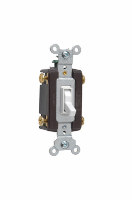 664WG - TRADEMASTER 15A 120V 4W TOGGLE SWITCH GROUNDING WHITE. Sold in units of 1