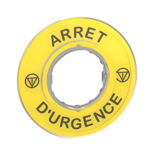 ZBY9120 - ETIQUETTE ARRET URGENCE 60MM. Sold in units of 1