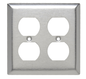 SL82 - 2G DUPLEX RECEPTACLE WP 430 S/S. Sold in units of 1