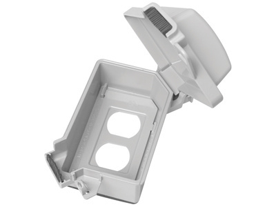 WIUCAST1 - WHILE-IN-USE WEATHERPROOF CAST ALUMINUM COVER SINGLE GANG GREY. Sold in units of 1