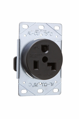 3802 - 30A 125V 2P 3WIRE GROUNDING FLUSH RECEPTACLE. Sold in units of 1
