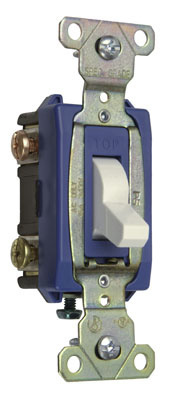PS371530W - 15A 347V 3-WAY EHU SPEC GRD B&S WIRE TOGGLE SW WHITE. Sold in units of 1