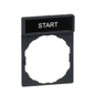ZBY2303 - LEGEND PLATE FOR PUSHBUTTON SWITCH. Sold in units of 1