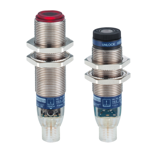 XUBLBPCNM12 - LASER CYL METAL  THRU-BM T+R PNP M12. Sold in units of 1