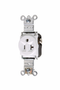 5361W - 20A 125V STRAIT BLD HD SPEC GRD B/S WIRE SINGLE RECEPTACLE WHITE. Sold in units of 1