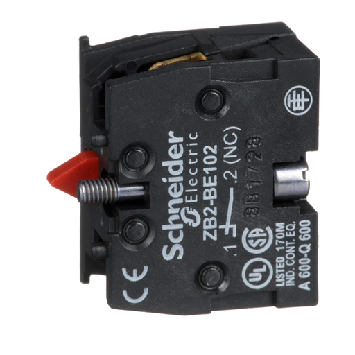 ZB2BE102 - CONTACT BLOCK FOR PUSHBUTTON SWITCH. Sold in units of 1