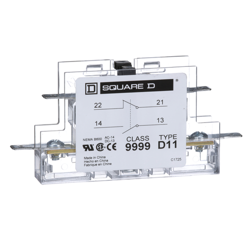 9999D11 - AUXILIARY CONTACT FOR CONTACTORS. Sold in units of 1