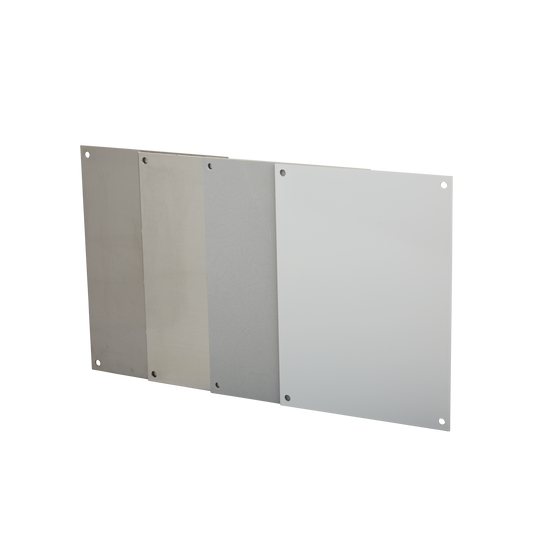 BP108AL - ALUMINUM BACK PANELS FOR F, J, RJ, CLASSIC, POLYSTAR AND DIAMONDSHIELD® SERIES 10 X 8 X 4. Sold in units of 1