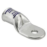 CCL-2-14 - COPPER COMPRESSION LUG, CONDUCTOR SIZE 2, 1 HOLE, 1/4IN BOLT SIZE, STANDARD BARREL, SIGHT WINDOW, TIN PLATED, UL, CSA; 1/EA, 25/MASTER. Sold in units of 1