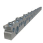 NBAE-1233-2 - ALUMINUM NEUTRAL BAR, DUAL RATED, LARGE CONDUCTOR RANGE 1/0-14, SMALL RANGE 6-14, 12 LARGE PORTS, 33 SMALL PORTS, 2 HOLES, #10 BOLT, UL, CSA; 1/EA, 20. Sold in units of 1