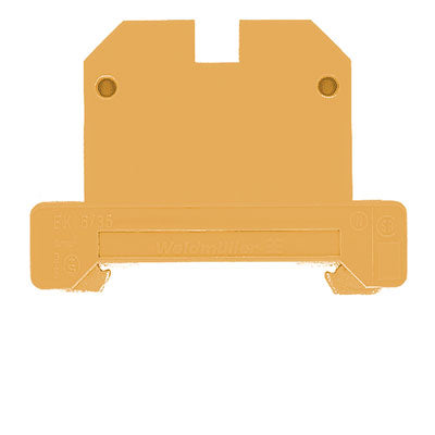 0661260000 - EK 6/35,PA, TERMINAL BLOCK CONNECTOR 2 POSITION GROUND, EARTH GREEN, YELLOW 8-20 AWG. Sold in units of 1