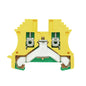 1010000000 - WPE 2.5,WM,  TERMINAL BLOCK CONNECTOR 2 POSITION GROUND, EARTH GREEN, YELLOW 12-30 AWG. Sold in units of 1