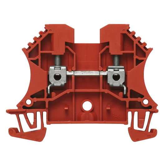 1020040000 - WDU 2.5,PA, TERMINAL BLOCK CONNECTOR 2 POSITION FEED THROUGH RED 12-30 AWG. Sold in units of 1