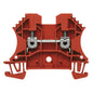 1020040000 - WDU 2.5,PA, TERMINAL BLOCK CONNECTOR 2 POSITION FEED THROUGH RED 12-30 AWG. Sold in units of 1