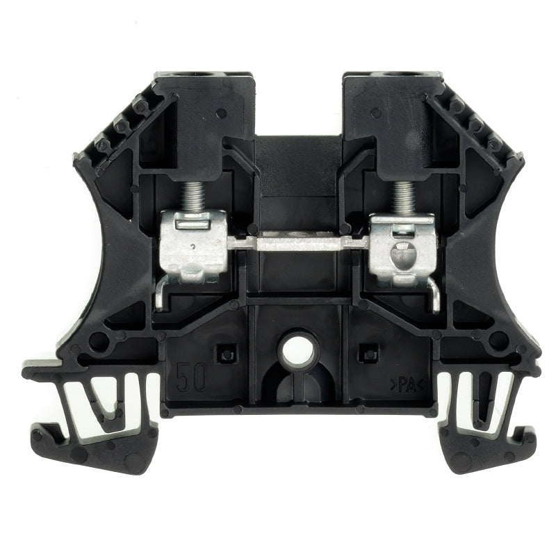 1020110000 - WDU 4 SW TERMINAL BLOCK CONNECTOR 2 POSITION FEED THROUGH BLACK 10-26 AWG. Sold in units of 1