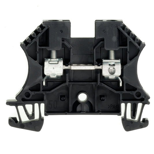 1020110000 - WDU 4 SW TERMINAL BLOCK CONNECTOR 2 POSITION FEED THROUGH BLACK 10-26 AWG. Sold in units of 1