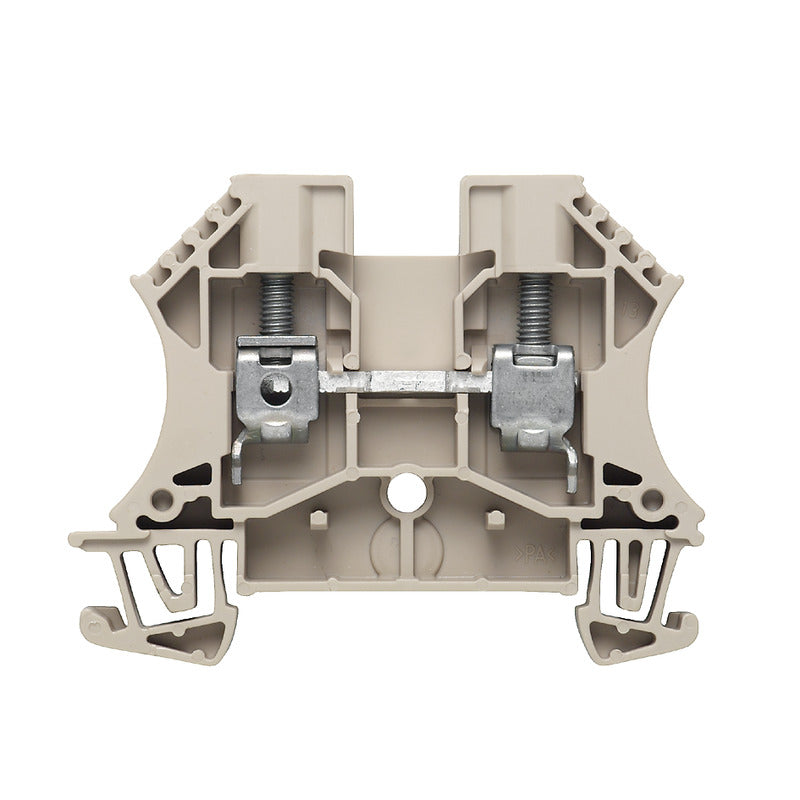 1020200000 - WDU 6,WM, TERMINAL BLOCK CONNECTOR 2 POSITION FEED THROUGH BEIGE 8-26 AWG. Sold in units of 1