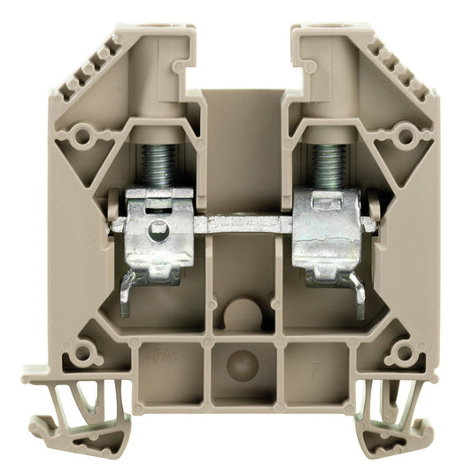 1020400000 - WDU 16,WM, TERMINAL BLOCK CONNECTOR 2 POSITION FEED THROUGH BEIGE 6-14 AWG. Sold in units of 1