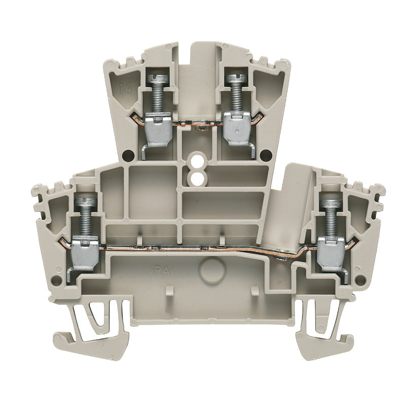 1021500000 - WDK 2.5,WM, TERMINAL BLOCK CONNECTOR 4 POSITION FEED THROUGH BEIGE 12-30 AWG. Sold in units of 1