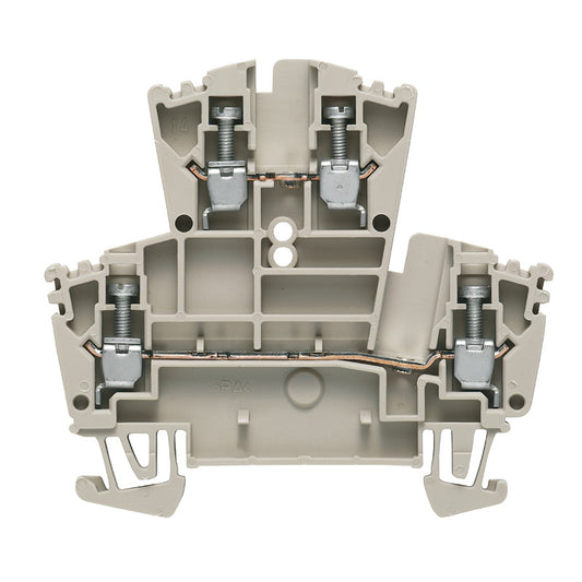 1021500000 - WDK 2.5,WM, TERMINAL BLOCK CONNECTOR 4 POSITION FEED THROUGH BEIGE 12-30 AWG. Sold in units of 1