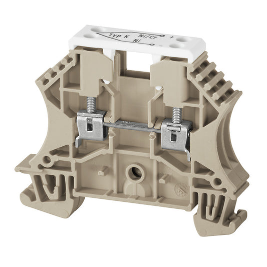 1024100000 - WDU 2.5 K,,CH/AL,WM, TERMINAL BLOCK CONNECTOR 2 POSITION FEED THROUGH BEIGE 12-26 AWG. Sold in units of 1