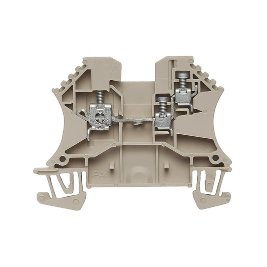 1024700000 - WDU 2.5/1.5/ZR TERMINAL BLOCK CONNECTOR 3 POSITION FEED THROUGH BEIGE 12-30 AWG. Sold in units of 1