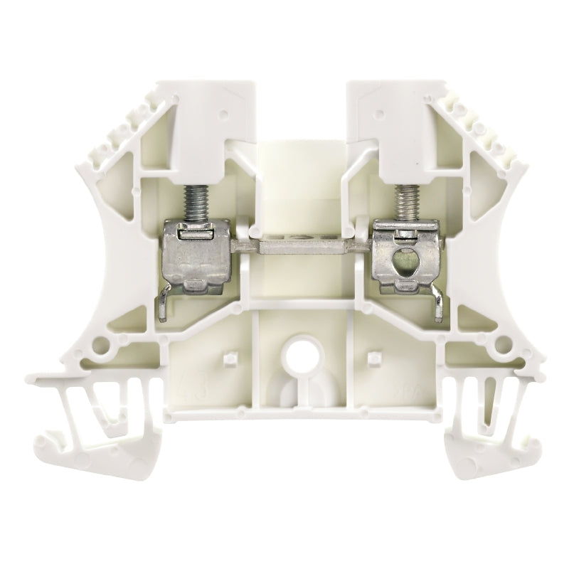 1036700000 - WDU 4,WM, TERMINAL BLOCK CONNECTOR 2 POSITION FEED THROUGH WHITE 10-26 AWG. Sold in units of 1