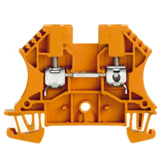 1036760000 - WDU 4 TERMINAL BLOCK CONNECTOR 2 POSITION FEED THROUGH ORANGE 10-26 AWG. Sold in units of 1
