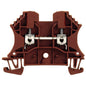 1037710000 - WDU 2.5,WM, TERMINAL BLOCK CONNECTOR 2 POSITION FEED THROUGH BROWN 12-30 AWG. Sold in units of 1