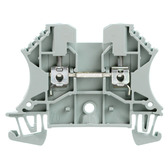 1037720000 - WDU 2.5,WM, TERMINAL BLOCK CONNECTOR 2 POSITION FEED THROUGH GRAY 12-30 AWG. Sold in units of 1