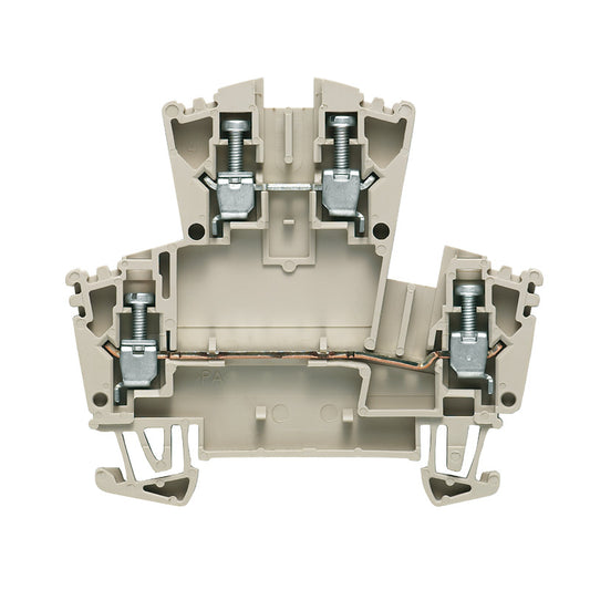 1041100000 - WDK 2.5 ZQV TERMINAL BLOCK CONNECTOR 4 POSITION FEED THROUGH BEIGE 12-30 AWG. Sold in units of 1