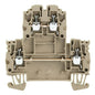 1041600000 - WDK 2.5N TERMINAL BLOCK CONNECTOR 4 POSITION FEED THROUGH BEIGE 12-30 AWG. Sold in units of 1