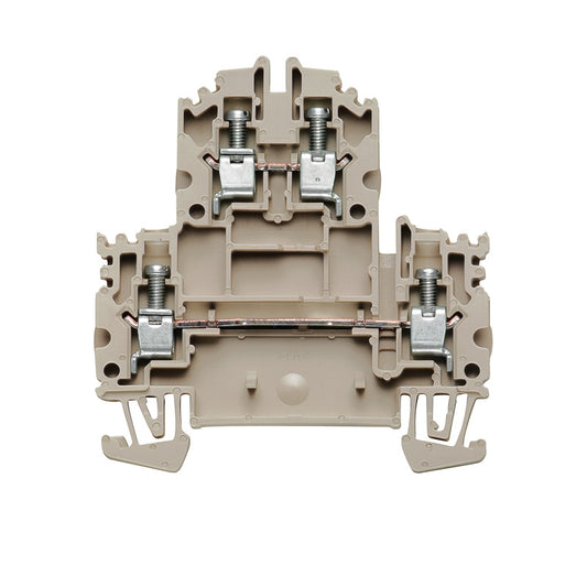 1041900000 - WDK 4N TERMINAL BLOCK CONNECTOR 4 POSITION FEED THROUGH BEIGE 12-26 AWG. Sold in units of 1
